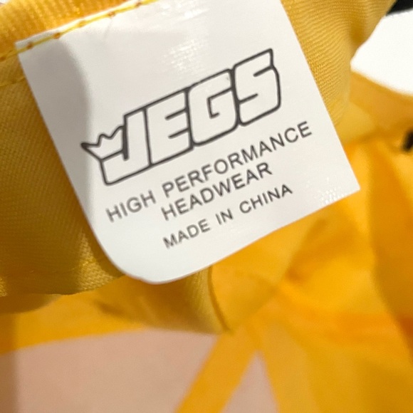 JEGS High Performance Racing Hat Cap Yellow & Black One Size Adjustable - Picture 5 of 9